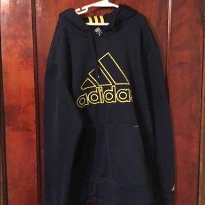 Adult M, Adidas hooded sweatshirt. Navy blue